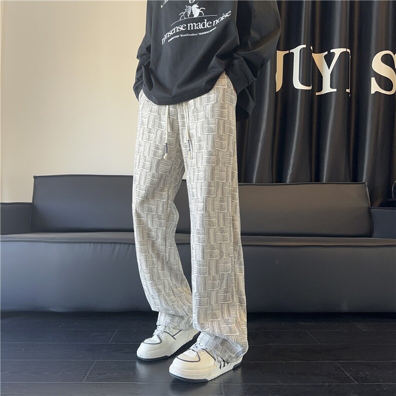 春季垂感休闲裤慵懒风宽松高级感美式卫裤K78*P30控68，男装休闲裤，星座227-1