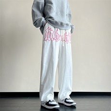 抖音品质-美式高街直筒休闲字母刺绣牛仔裤212-2-NZ015-特P50控78，男装牛仔裤，星座808A-1