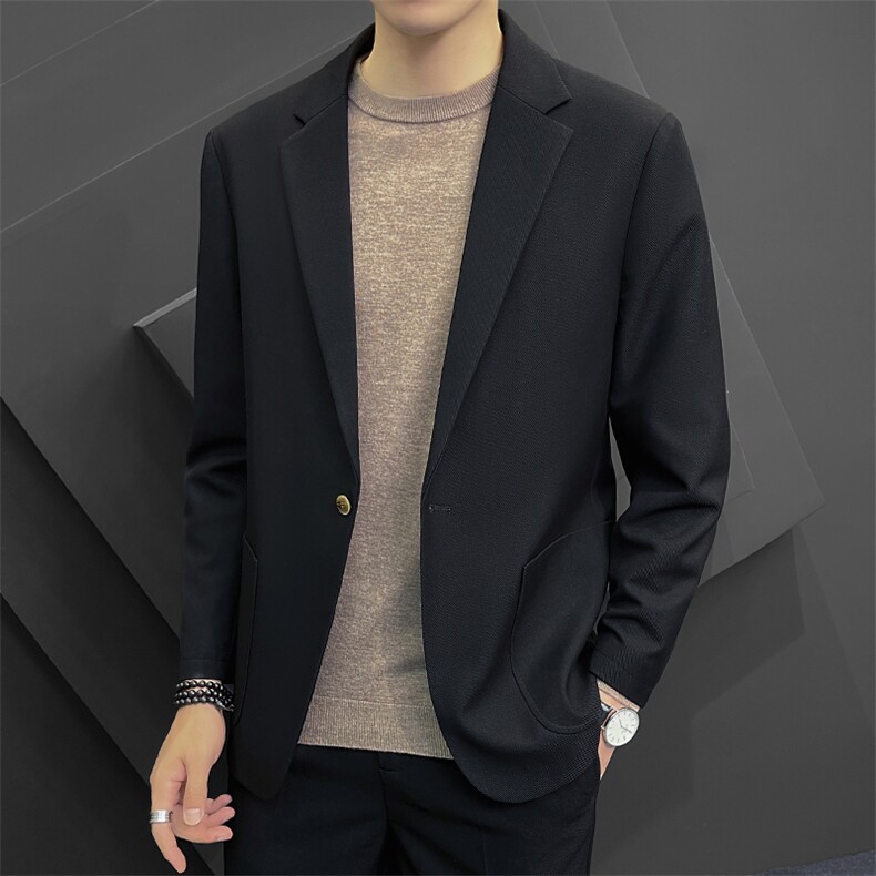 休闲西装男士套装高级感港风ins韩版绿色男上衣套装8933P245控408，男装西服套装，电商A355（原A415）