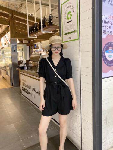 【现货】夏季新品可休闲可时装的连体短裤100%天丝面料，女装，蓝典