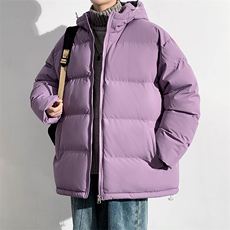 冬上新青少年加棉加厚棉服潮纯色宽松连帽棉衣外套男女9979-P80，男装棉衣，电商A441-1