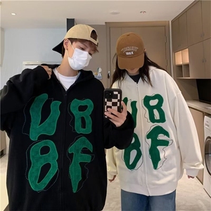 美式开衫卫衣男女春美式高街外套潮oversize炸街上衣WB439-P30图片