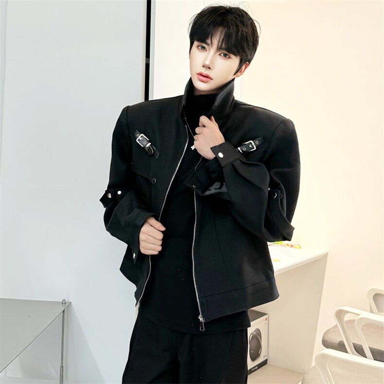 （）短款夹克男小众金属解构外套男(裤子2611）5061-P95,男装夹克,星座910-5