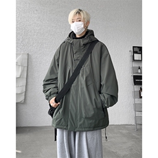 8XL-M冲锋衣外套男加棉加厚夹克秋冬户外登山服JK1313薄P90控110，男装夹克，电商D206-1