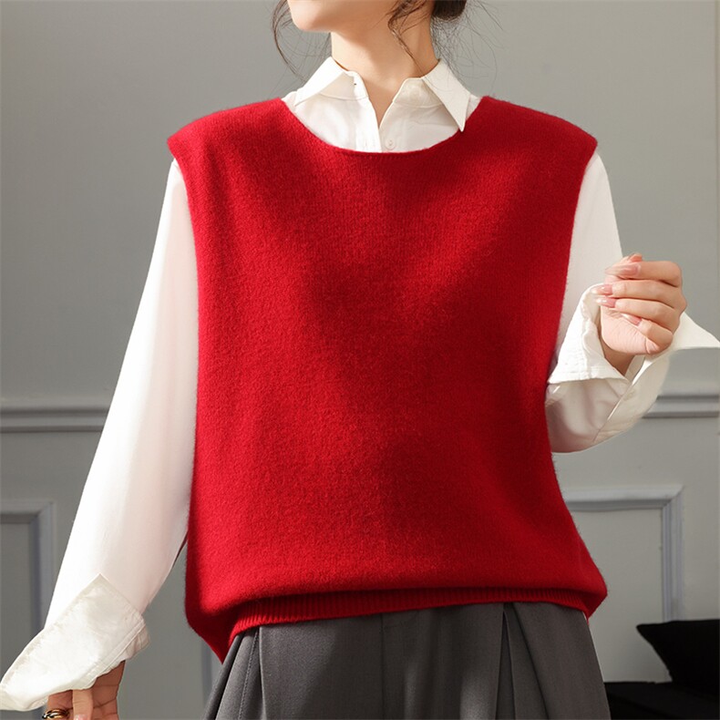 新款马甲，女装马甲，贝美羊绒