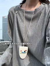 XZ809A/SYR53/特P24/控48设计感领口长袖T恤卫衣，男装T恤，星座809A(原222-1)