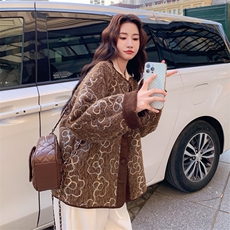 25初冬新品已升级加棉皮毛一体拼色保温外套6527-P165-K268，女装短外套，2C317