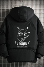 MY16078-P100加厚加绒连帽衣男大码服男面包服男网格挂拍，男装棉衣，电商A040A