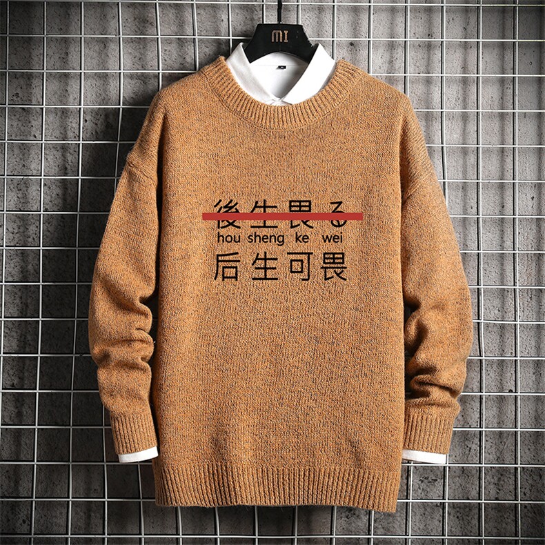 M19028-P45加绒款-P65加厚加绒毛衣男大码毛线衣男针织衫男线衫,男装针织衫/毛衣,电商A040A