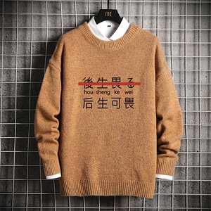 M19028-P45 加绒款-P65 加厚加绒毛衣男大码毛线衣男针织衫男线衫图片