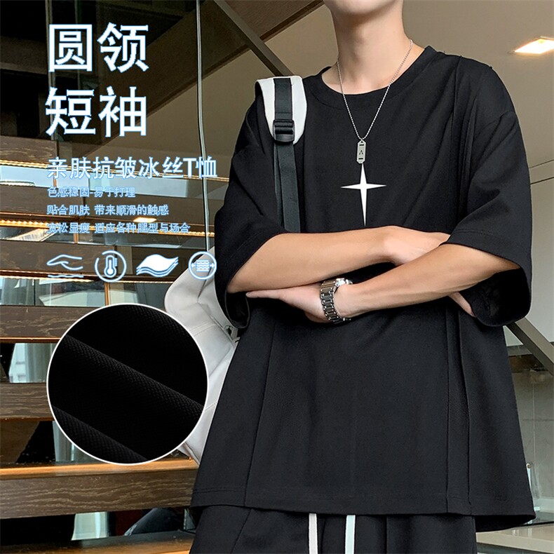 夏季清爽T桖潮流百搭休闲冰丝舒适跑步运动TT352-特批-36图片