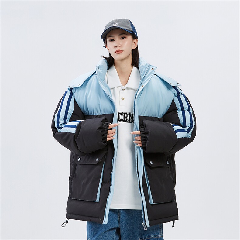 潮牌无影墙新款织拼色连帽服潮流保暖棉衣M085-P110控159,男装棉衣,星座717
