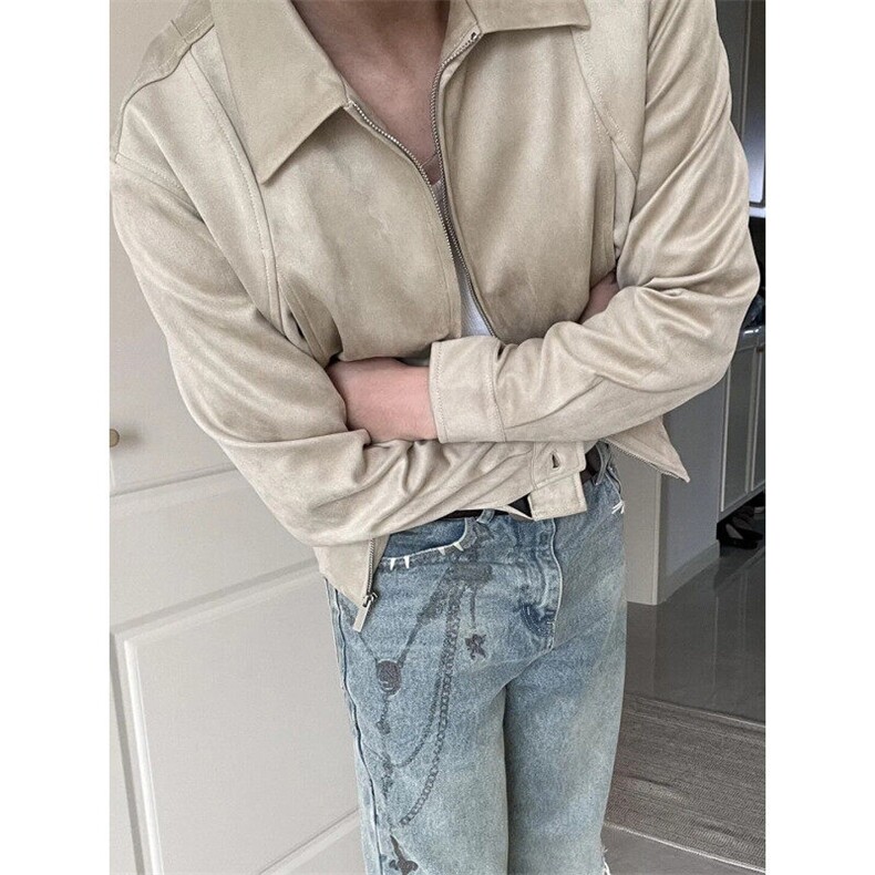 网图短款麂皮绒夹克春季时尚外套1209-1-JK21-P90主推可谈，男装夹克，星座1209-1