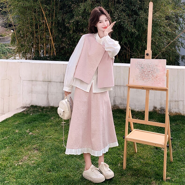 套装女春季学院风2026年春季女通用三件套303-T6908-P190-K308,女装套装/套裙,宁宁家