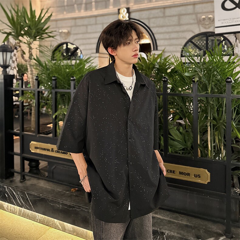 星空点点衬衫潮男A071-T17-P40,男装衬衫,电商A071