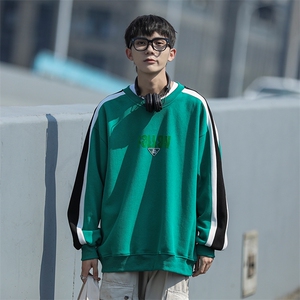 秋季新款卫衣city boy翻领落肩长袖上衣VE55113-P36控68图片