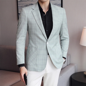 26做货-男士休闲西装修身韩版西服外套小西装上衣DX6848P165图片