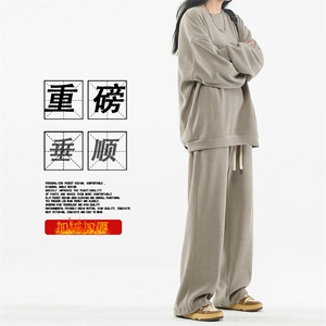 坠感休闲套装三件套宽松加绒加厚-TZ810常规特批92加绒特批112图片