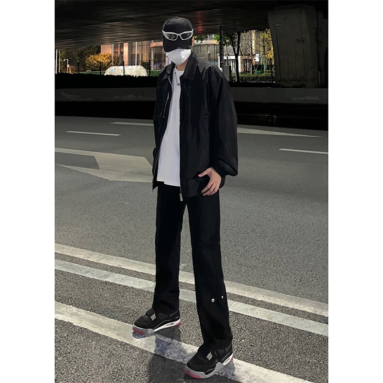 B221 美式ins高街暗黑小众个性铆钉小脚牛仔裤 LK23142-P65 控88图片