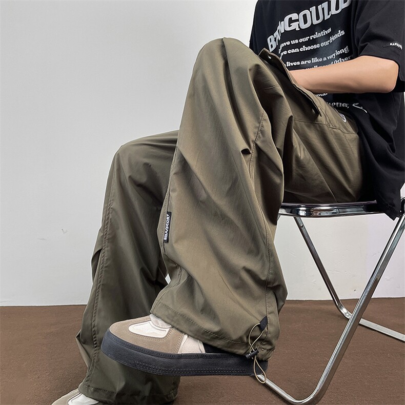 2024新款夏季薄款宽松休闲裤男潮牌设计感工装裤 现货K8006-P37图片