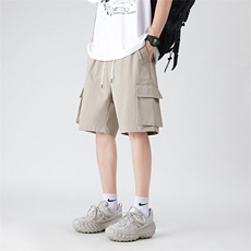 夏季新款美式工装休闲西裤男士潮流宽松运动五分短裤HZ9912特P33，男装西裤，星座610B-1