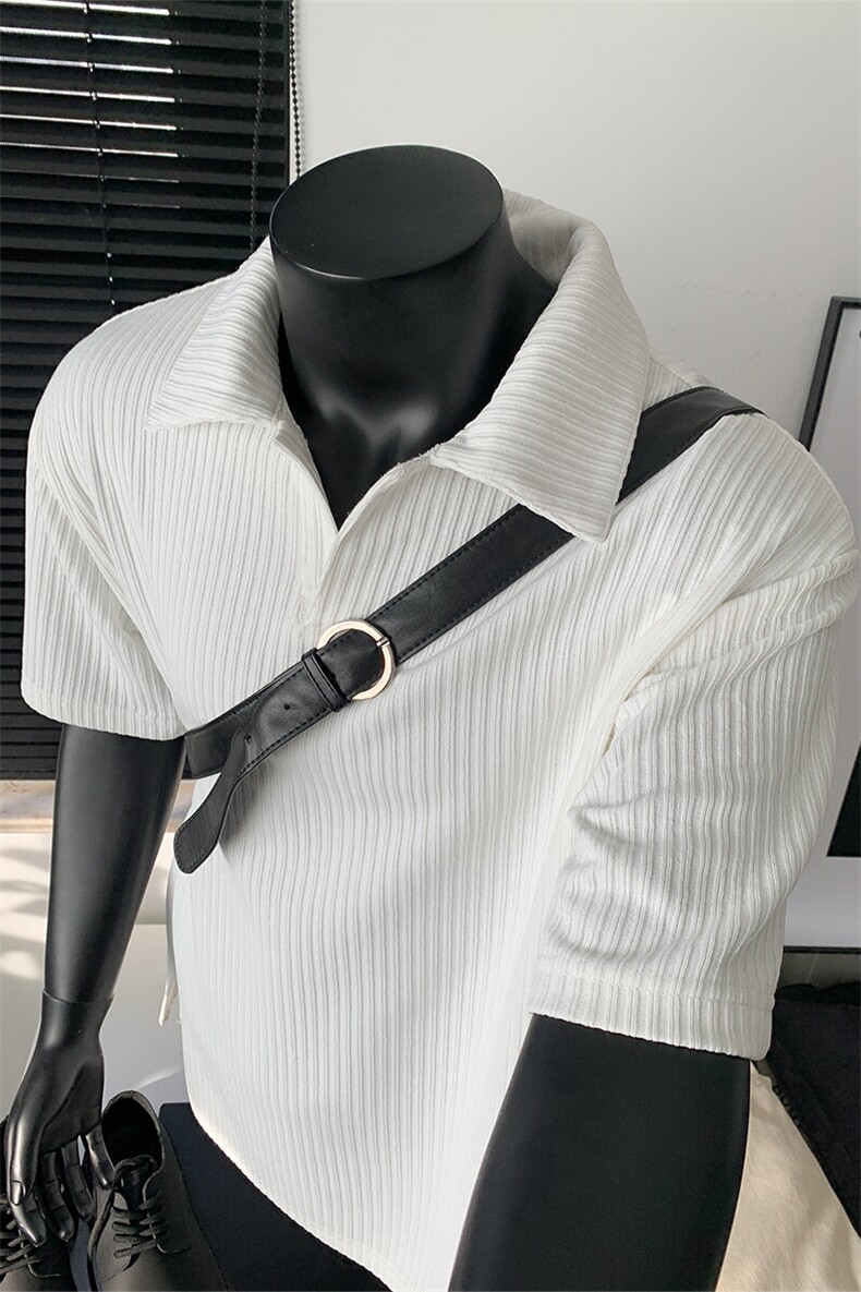 夏装2025新品重磅300克坑条翻领POLO衫男装夏季短袖T恤S403-特P38,男装T恤,电商A233-1