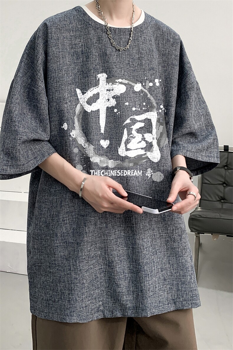 风复古亚麻短袖男棉麻t恤男半袖ZT71134-P35,男装T恤,电商A040