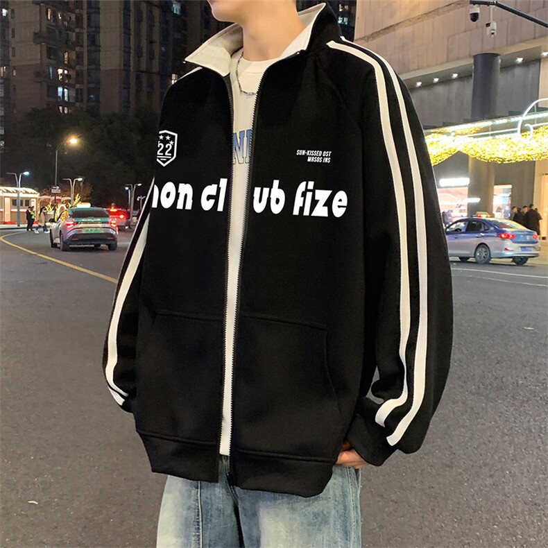 H255重磅卫衣男士立领拉链开衫运动外套休闲上衣,女装短外套,星座304A-1