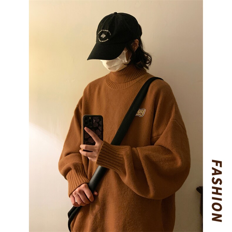 高质量！秋冬季高领毛衣男士加绒加厚翻领针织衫男毛衣FL79-P45,男装针织衫/毛衣,电商B367