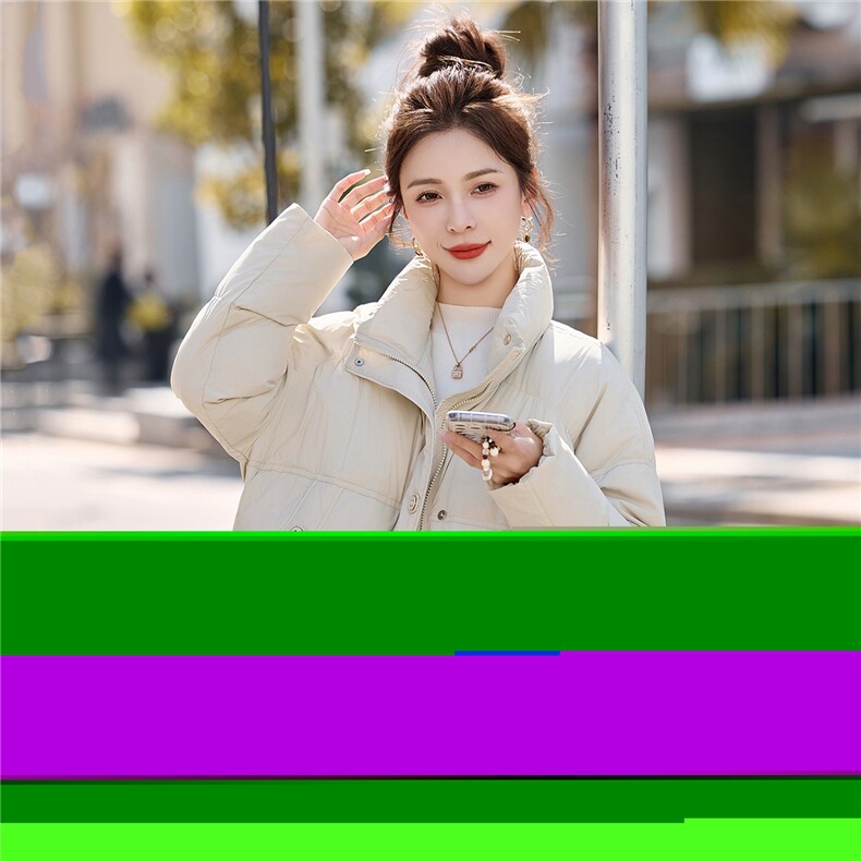 2025冬季新款羽绒服短款休闲加厚保暖90白鸭绒面包服,女装羽绒服,姿衣坊