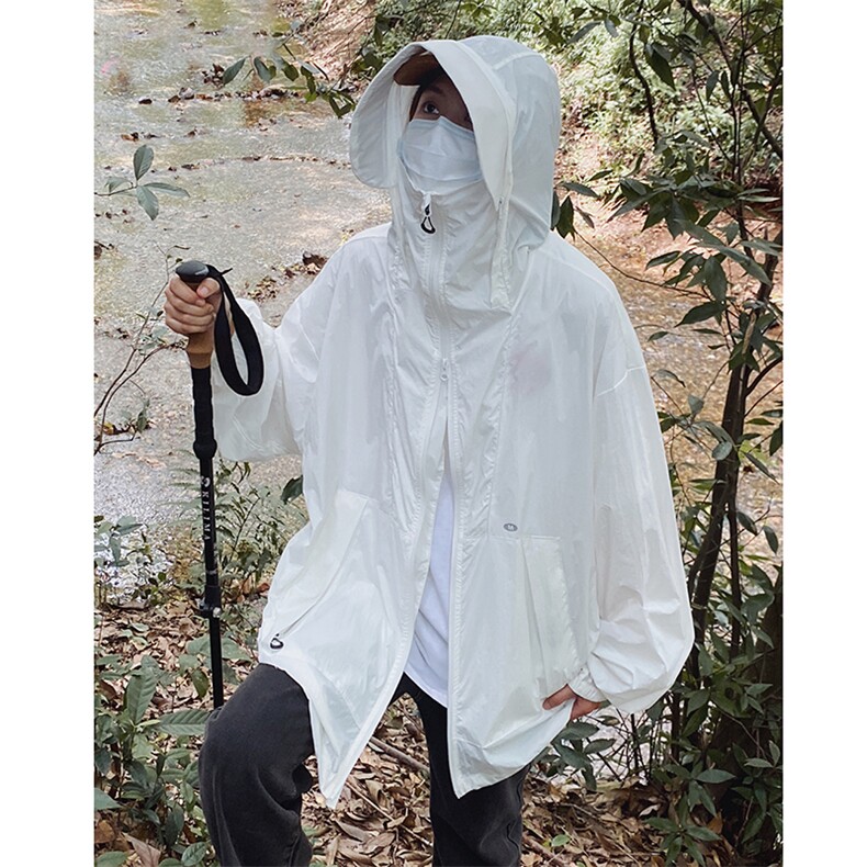 港风大码复古山系户外薄款男女连帽防晒服XZ213-JKFS01-P55控78,男装防晒衣,星座213