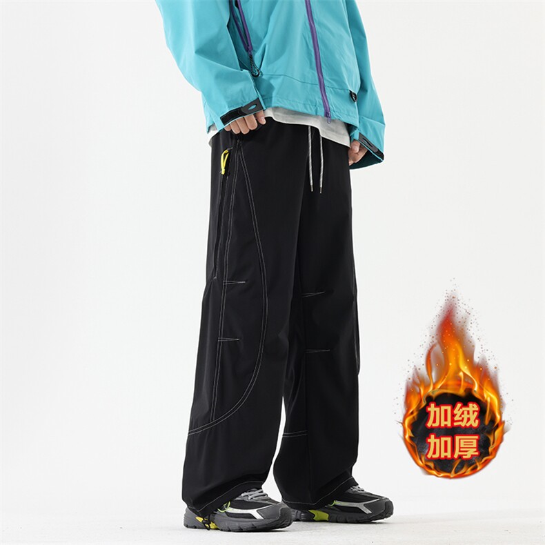 05户外登上裤宽松直筒露营徒步爬山裤XZ211-1-K2460-P60加绒P65,男装卫衣,星座211-1