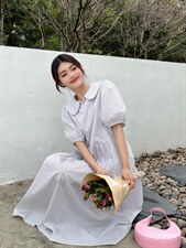 时尚韩版宽松连衣裙，胖瘦都能穿，女装连衣裙，衣宫主