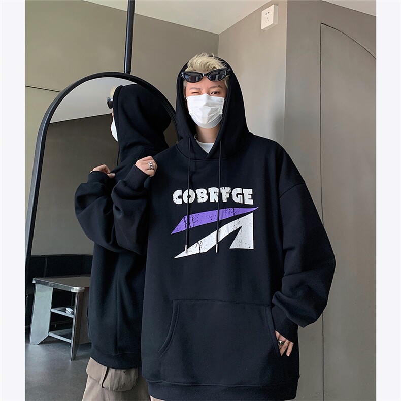 主推连帽套头cityboy印花图案卫衣男秋季港风潮流宽松外套P53,男装卫衣,电商C306-1