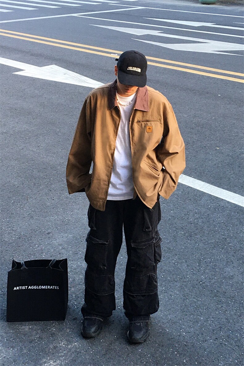 特P78无差价时尚百搭春秋翻领夹克外套-HJ5335男模外景,男装夹克,电商A003