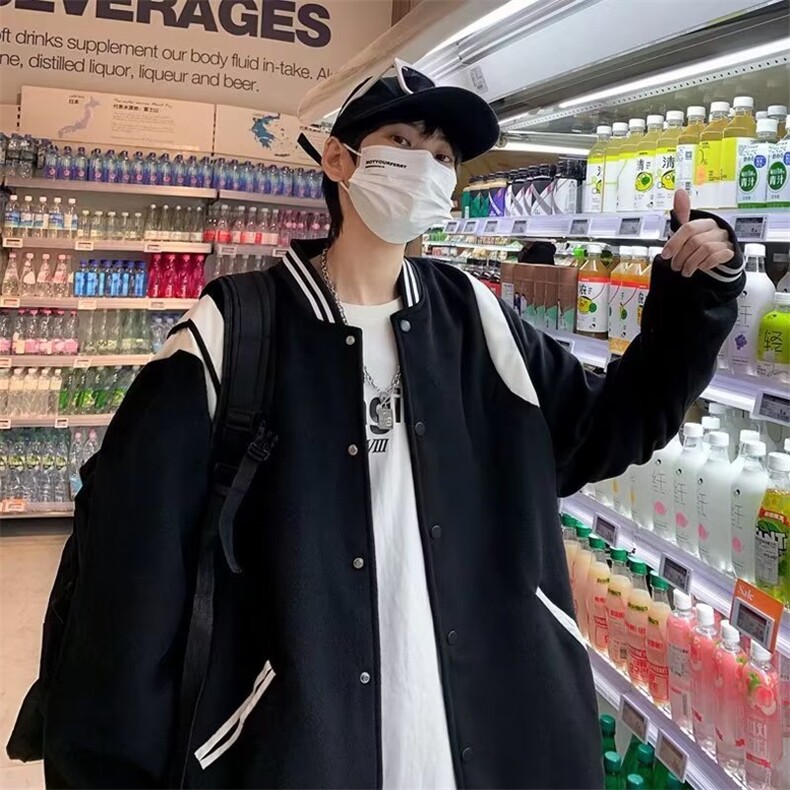 美式棒球服夹克男秋季痞帅外套设计感小众原创ins潮牌W6608-P50,男装夹克,星座412-1