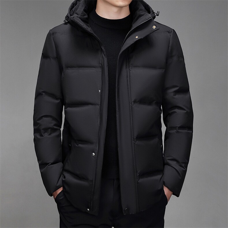 中老年羽绒服男中长款爸爸装冬季白鸭绒加厚父亲爷爷装6808-P140图片