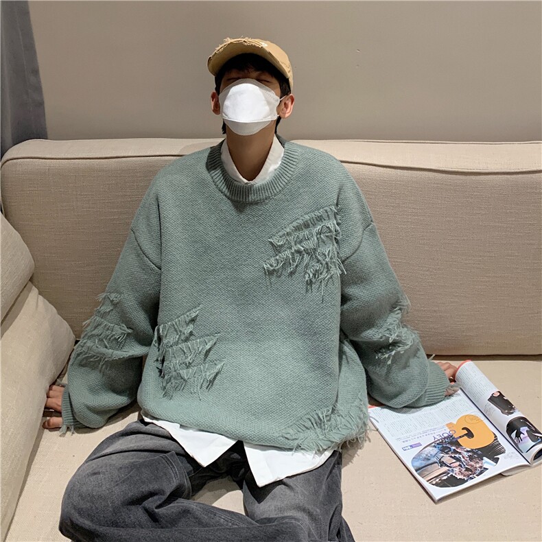 秋冬情侣款新款针织衫圆领毛衣男装港风宽松外套X5597-P85限108,男装针织衫/毛衣,电商A061-1