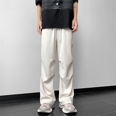 冰丝降落伞兵裤褶皱堆积设计感垂感休闲裤长裤XZ221/1/K1603-P45，男装休闲裤，星座221-1