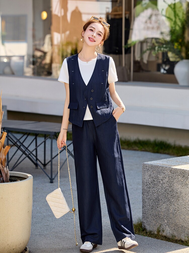 2025年夏季两件套时尚潮流,女装套装/套裙,秀美人生