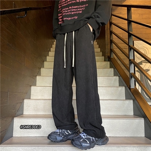 抖音品质秋季灯芯绒INS纯色宽松直筒休闲裤B315-K23448-p45控58