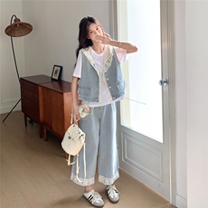 夏装新款！大量现货！蕾丝拼接牛仔三件套2C133-8920P180K248，女装套装/套裙，2C133