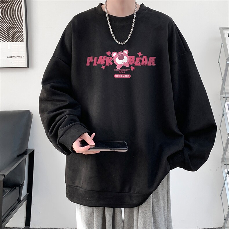 麂皮绒卫衣男大码重磅长袖t恤男JW81329-P35,男装卫衣,电商A040