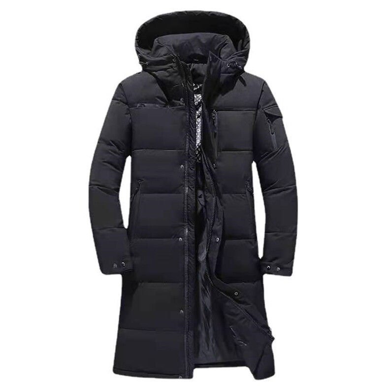 中老年羽绒服男士中长款外套加厚大码连帽冬装新款爸爸装866-P100,男装羽绒服,星座1210A