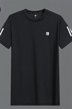 男大码圆领短袖T恤弹力网眼透气5032-1_T83(L-X4LP405XL-9XLP45，男装T恤，星座1516-1