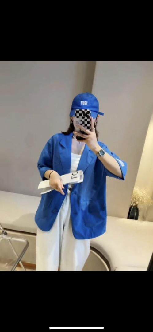 【现货】流沙半袖西装，女装西装，淳沐