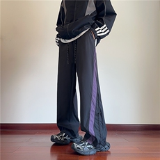 抖音品质秋季新款户外拼接潮流宽松冲锋裤B315-K24307-特p35控68，男装休闲裤，电商B315