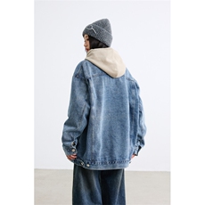 2025新款净版水洗翻领多口袋潮流牛仔夹克情侣款外套N601/P105，男装工装外套，星座202-3