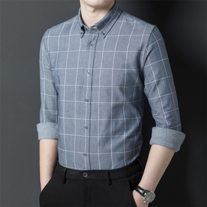 FC-T002男式服装秋季新款衬衫男长袖翻领休闲四季可穿衬衣P58图片