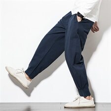 2021春秋季新款男装原创日系休闲哈伦裤大码小脚裤白墙风，男装休闲裤，电商B277(原6028)